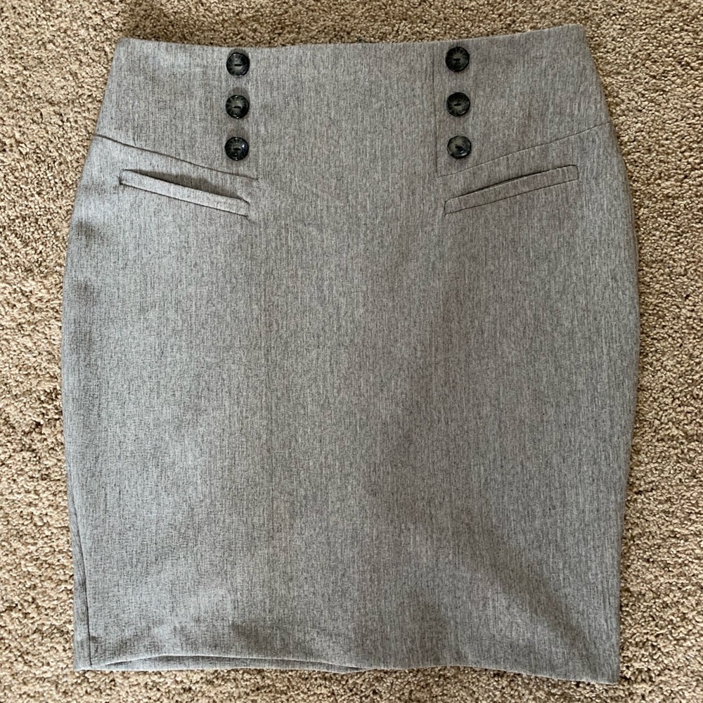 BCX Grey pencil skirt